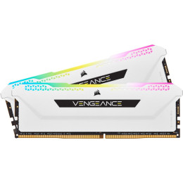 Модуль памяти для компьютера DDR4 32GB (2x16GB) 3600 MHz Vengeance RGB Pro SL White Corsair (CMH32GX фото 1