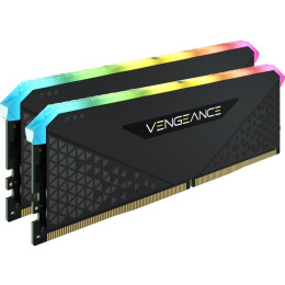 Модуль памяти для компьютера DDR4 32GB (2x16GB) 3600 MHz Vengeance RGB RS Black Corsair (CMG32GX4M2D фото 1