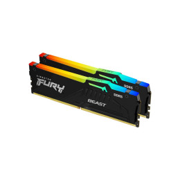 Модуль пам'яті для комп'ютера DDR5 64GB (2x32GB) 4800 МГц FURY Beast RGB Kingston Fury (ex. фото 1