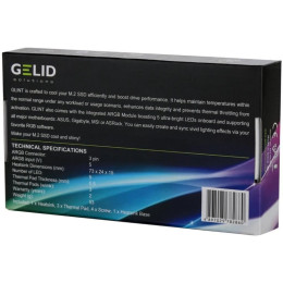 Радіатор охолодження Gelid Solutions GLINT ARGB M.2 2280 SSD (M2-RGB-01) фото 2