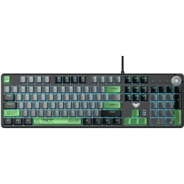 Клавиатура Aula F2088 PRO Plus 9 Green Keys KRGD Blue USB UA Black/Gray (6948391234892) фото 1