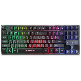 Клавіатура REAL-EL 8710 Gaming TKL Backlit, black фото 1