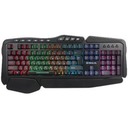 Клавиатура REAL-EL 8900 Gaming RGB Macro, black фото 1