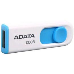 USB флеш накопитель ADATA 32GB C008 White USB 2.0 (AC008-32G-RWE) фото 2