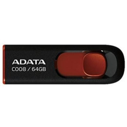 USB флеш накопитель ADATA 64GB C008 Black+Red USB 2.0 (AC008-64G-RKD) фото 1