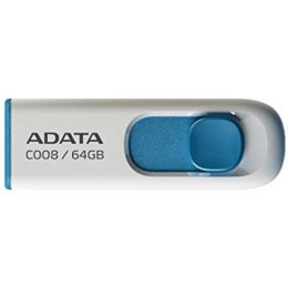 USB флеш накопичувач ADATA 64GB C008 White+Blue USB 2.0 (AC008-64G-RWE) фото 1