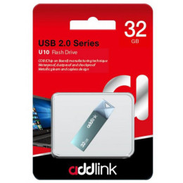 USB флеш накопичувач AddLink 32GB U10 Blue USB 2.0 (ad32GBU10B2) фото 2