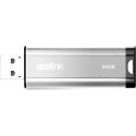 USB флеш накопичувач AddLink 64GB U25 Silver USB 2.0 (ad64GBU25S2)