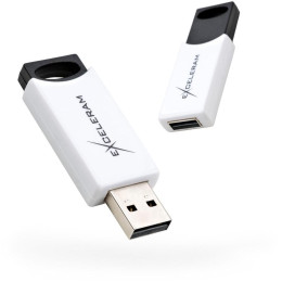 USB флеш накопичувач eXceleram 32GB H2 Series White/Black USB 2.0 (EXU2H2W32) фото 1