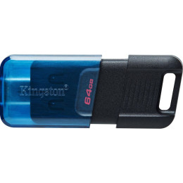 USB флеш накопитель Kingston 64GB DataTraveler 80 M USB-C 3.2 Blue/Black (DT80M/64GB) фото 1