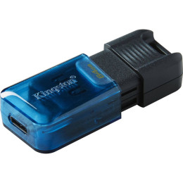 USB флеш накопичувач Kingston 64GB DataTraveler 80 M USB-C 3.2 Blue/Black (DT80M/64GB) фото 2