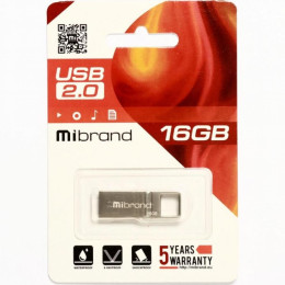 USB флеш накопитель Mibrand 16GB Stingray Grey USB 2.0 (MI2.0/ST16U5G) фото 2