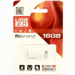 USB флеш накопичувач Mibrand 16GB Сhameleon Silver USB 2.0 (MI2.0/CH16U6S) фото 2
