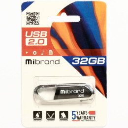 USB флеш накопичувач Mibrand 32GB Aligator Black USB 2.0 (MI2.0/AL32U7B) фото 2