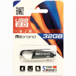 USB флеш накопитель Mibrand 32GB Aligator Grey USB 2.0 (MI2.0/AL32U7G) фото 2