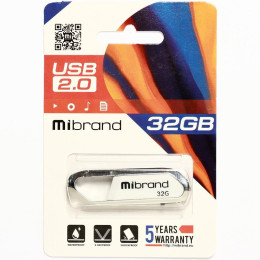 USB флеш накопичувач Mibrand 32GB Aligator White USB 2.0 (MI2.0/AL32U7W) фото 2