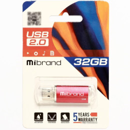 USB флеш накопичувач Mibrand 32GB Cougar Red USB 2.0 (MI2.0/CU32P1R) фото 2