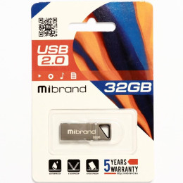 USB флеш накопичувач Mibrand 32GB Stingray Grey USB 2.0 (MI2.0/ST32U5G) фото 2
