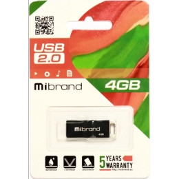 USB флеш накопитель Mibrand 4GB Сhameleon Black USB 2.0 (MI2.0/CH4U6B) фото 2
