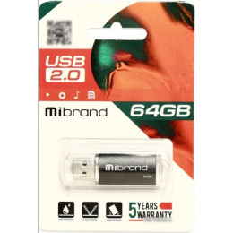 USB флеш накопичувач Mibrand 64GB Cougar Black USB 2.0 (MI2.0/CU64P1B) фото 2