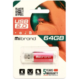 USB флеш накопичувач Mibrand 64GB Cougar Red USB 2.0 (MI2.0/CU64P1R) фото 2