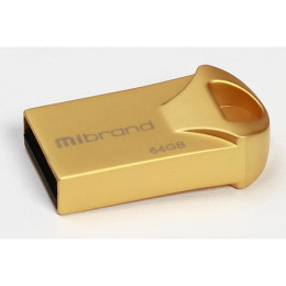 USB флеш накопичувач Mibrand 64GB Hawk Gold USB 2.0 (MI2.0/HA64M1G) фото 1