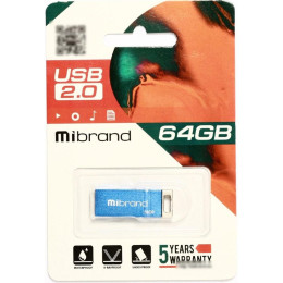 USB флеш накопичувач Mibrand 64GB Сhameleon Blue USB 2.0 (MI2.0/CH64U6U) фото 2