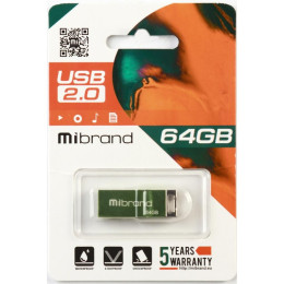 USB флеш накопитель Mibrand 64GB Сhameleon Light Green USB 2.0 (MI2.0/CH64U6LG) фото 2