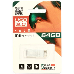 USB флеш накопичувач Mibrand 64GB Сhameleon Silver USB 2.0 (MI2.0/CH64U6S) фото 2