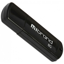 USB флеш накопитель Mibrand 8GB Grizzly Black USB 2.0 (MI2.0/GR8P3B) фото 1