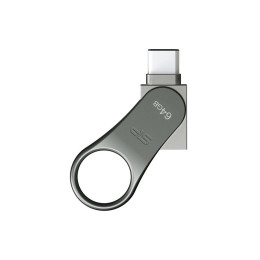 USB флеш накопитель Silicon Power 128 GB DriveMobile C80 USB 3.1 + Type-C Silver (SP128GBUC3C80V1S) фото 2
