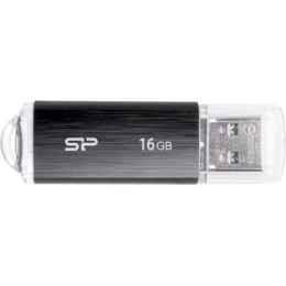 USB флеш накопитель Silicon Power 16GB Ultima U02 Black USB 2.0 (SP016GBUF2U02V1K) фото 1