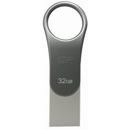 USB флеш накопитель Silicon Power 32GB Mobile C80 Silver USB 3.2 (SP032GBUC3C80V1S) фото 1