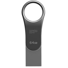 USB флеш накопитель Silicon Power 64GB Mobile C80 Silver USB 3.2 (SP064GBUC3C80V1S) фото 1