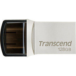 USB флеш накопичувач Transcend 128GB JetFlash 890 Silver USB 3.1/Type-C (TS128GJF890S) фото 1