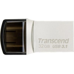 USB флеш накопичувач Transcend 32GB JetFlash 890S Silver USB 3.1 (TS32GJF890S) фото 1