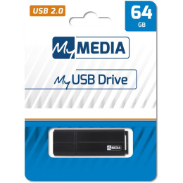 USB флеш накопичувач Verbatim 64GB MyMedia Black USB 2.0 (69263) фото 2