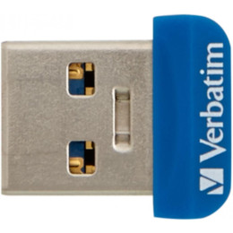 USB флеш накопичувач Verbatim 64GB Store 'n' Stay NANO Blue USB 3.0 (98711) фото 1