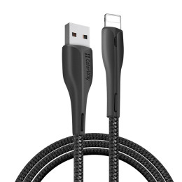 Дата кабель ColorWay USB 2.0 AM to Lightning 1.0m led black (CW-CBUL034-BK) фото 1