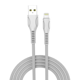 Дата кабель ColorWay USB 2.0 AM to Lightning 1.0m line-drawing white (CW-CBUL027-WH) фото 1