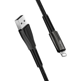 Дата кабель ColorWay USB 2.0 AM to Lightning 1.0m zinc alloy + led black (CW-CBUL035-BK) фото 2