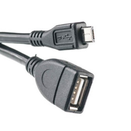 Дата кабель OTG USB 2.0 AF to Micro 5P 0.10m PowerPlant (KD00AS1232) фото 1