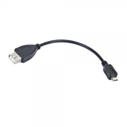 Дата кабель OTG USB 2.0 AF to Micro 5P 0.15m Maxxter (U-AFM-OTG) фото 1