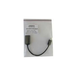 Дата кабель OTG USB 2.0 AF to Micro 5P 0.16m Lapara (LA-UAFM-OTG black) фото 2
