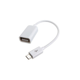 Дата кабель OTG USB 2.0 AF to Micro 5P 0.16m white Lapara (LA-UAFM-OTG white) фото 1