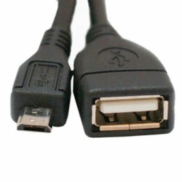 Дата кабель OTG USB 2.0 AF to Micro 5P 0.1m Atcom (3792) фото 1