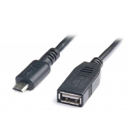 Дата кабель OTG USB 2.0 AF to Micro 5P 0.1m REAL-EL (EL123500014) фото 1