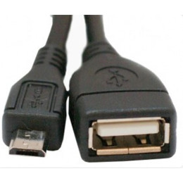 Дата кабель OTG USB 2.0 AF to Micro 5P 0.8m Atcom (16028) фото 1