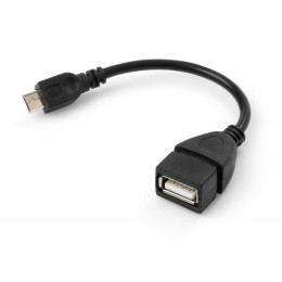 Дата кабель OTG USB 2.0 AF to Micro 5P Vinga (VCPDCOTGMBK) фото 1