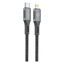 Дата кабель USB-C to Lightning 1.2m CBGPD30WTL1 30W grey Intaleo (1283126518089)